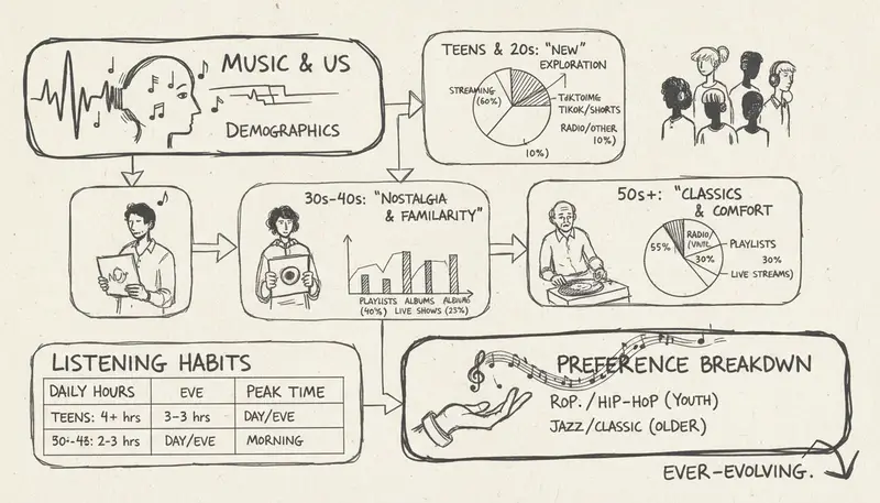 Demographic music consumption patterns