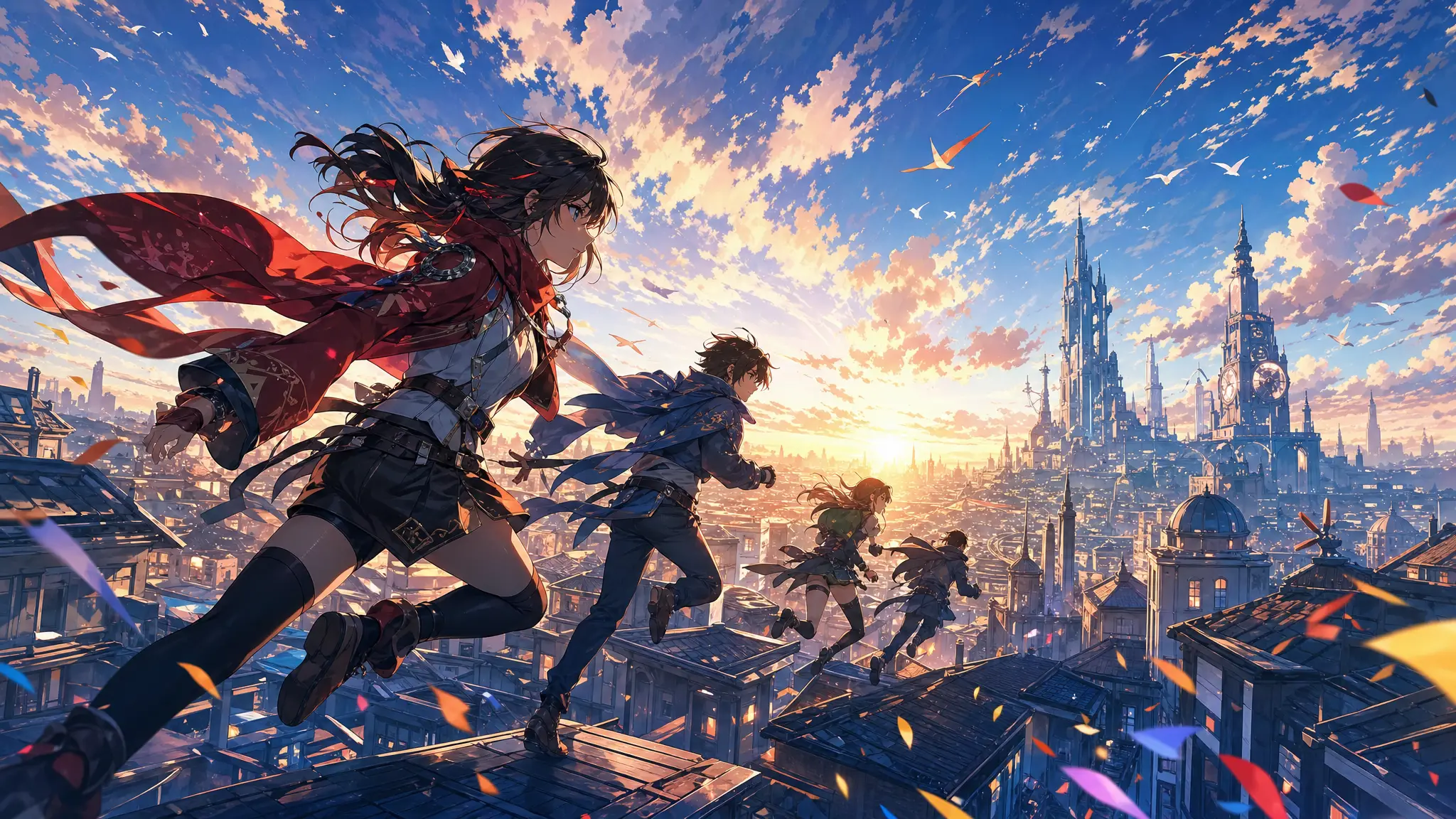 Atmospheric poster for the Anime Opening template