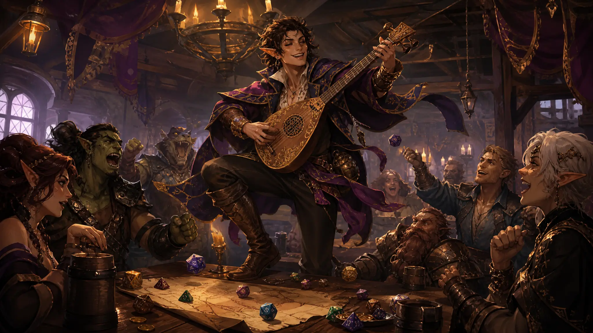Atmospheric poster for the DND Character Song template