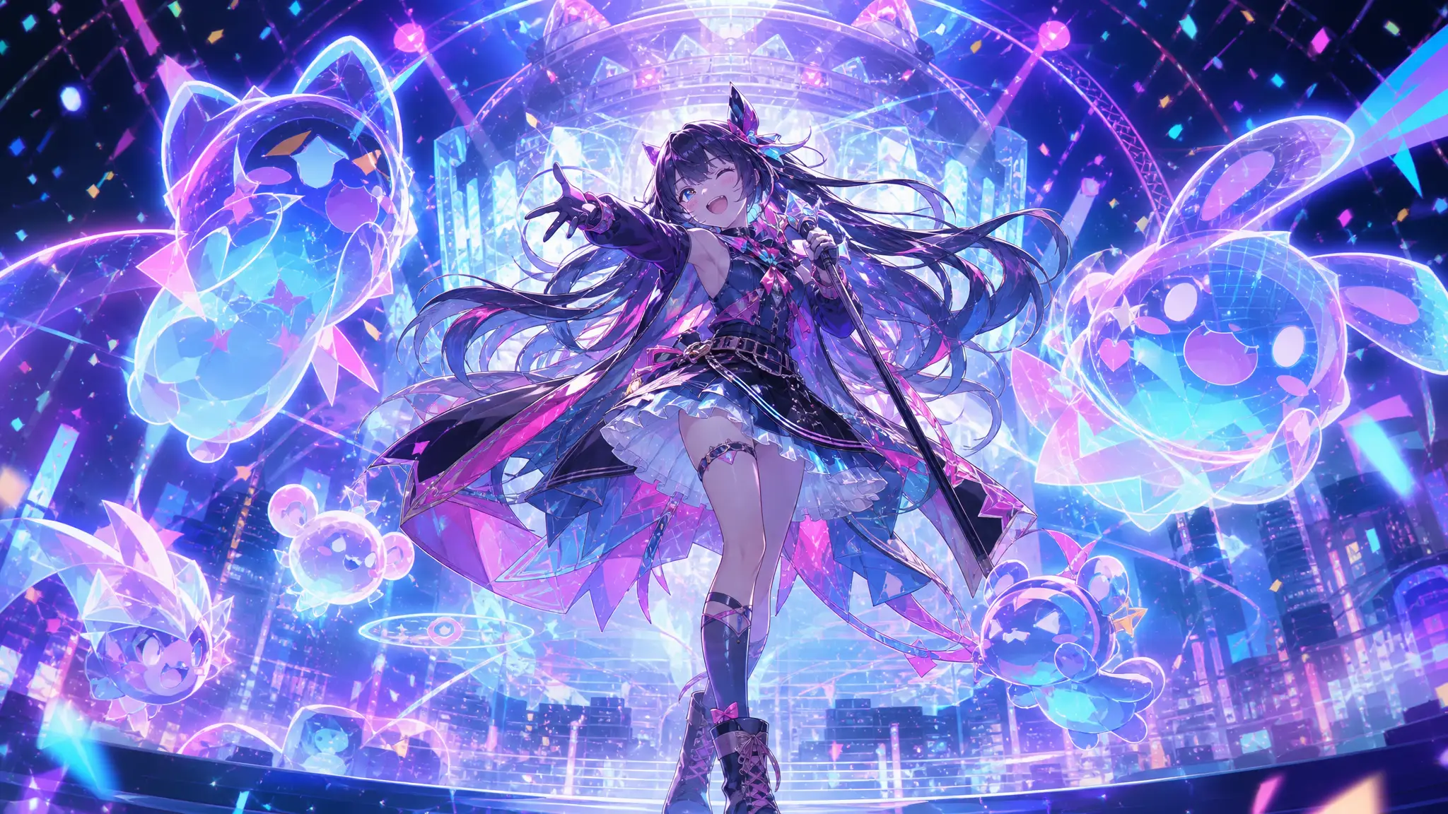 Atmospheric poster for the VTuber Debut Song template