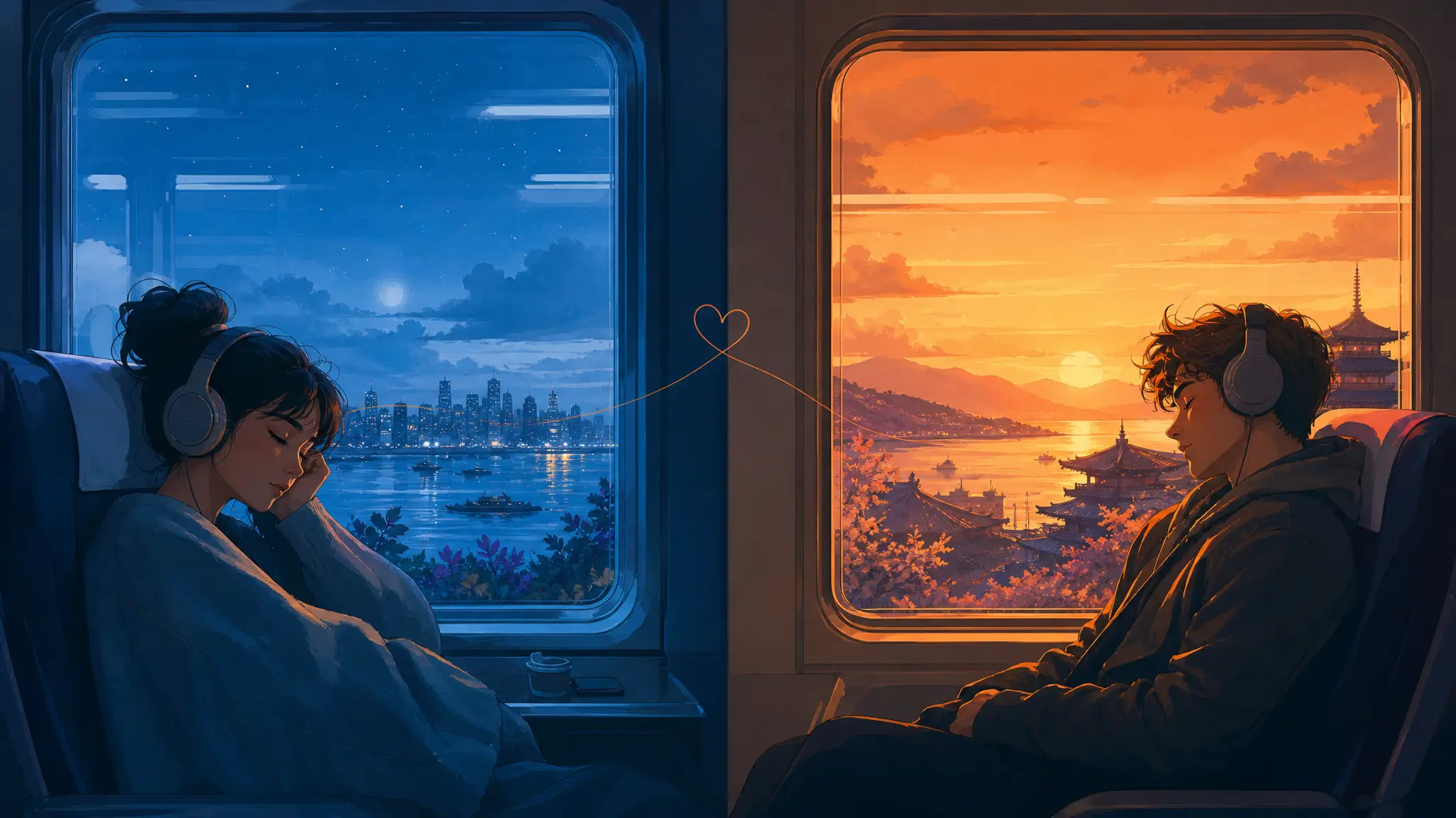 Atmospheric poster for the Long Distance Love Song template