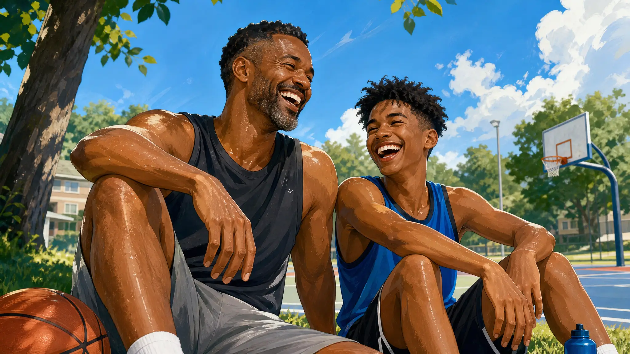 Atmospheric poster for the Song for Dad template